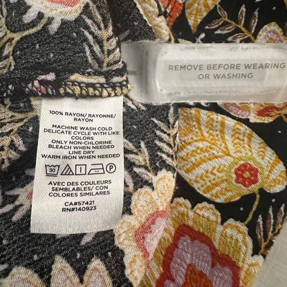 Loft Beach Floral Ruffle Tiered Maxi Dress Coverup Size XL - Picture 9 of 9